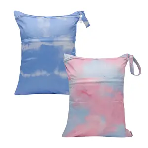 fashion, 2 high-quality waterproof dry and wet dual-purpose bags, reusable, double zipper pockets, suitable for travel, beaches, swimming pools, dirty items, yoga and fitness bags, swimsuits and wet bags, any scene new resealable vacuum zipper pouch