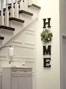 1Set Spring Letter Wreath Welcome Home Sign, Farmhouse Door & Wall Hanging Decor for Kitchen Living Room, Holiday Ornament for Easter & Mother’s Day, Perfect Wedding, Housewarming, Birthday and Graduation Couple Gifts