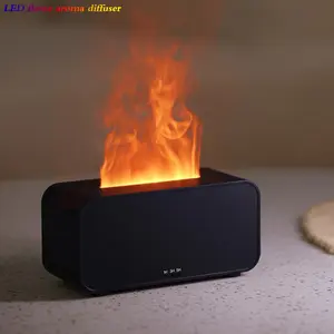 One piece LED Seven-Color Atmosphere Lamp Humidifier, Realistic Flame Effect, Nano Mist, Timer Control, Large Capacity tank, No-water power-off protection auto,packing list with type c usb power cable,8 languages user manual.