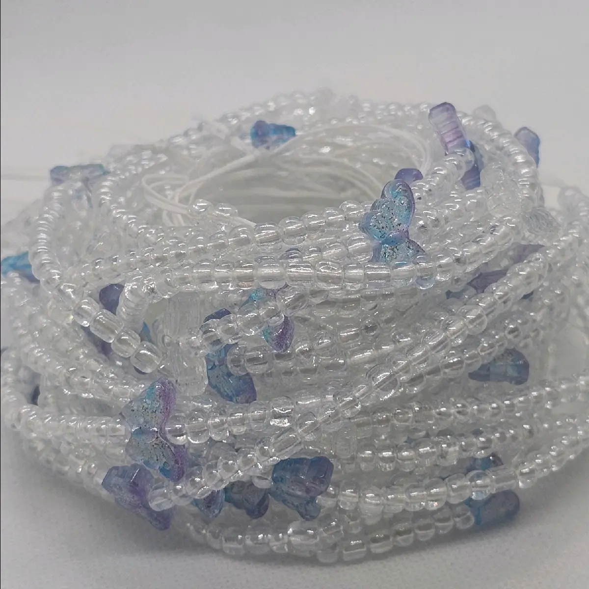 Butterflies waist beads(tie-on 50 inch)