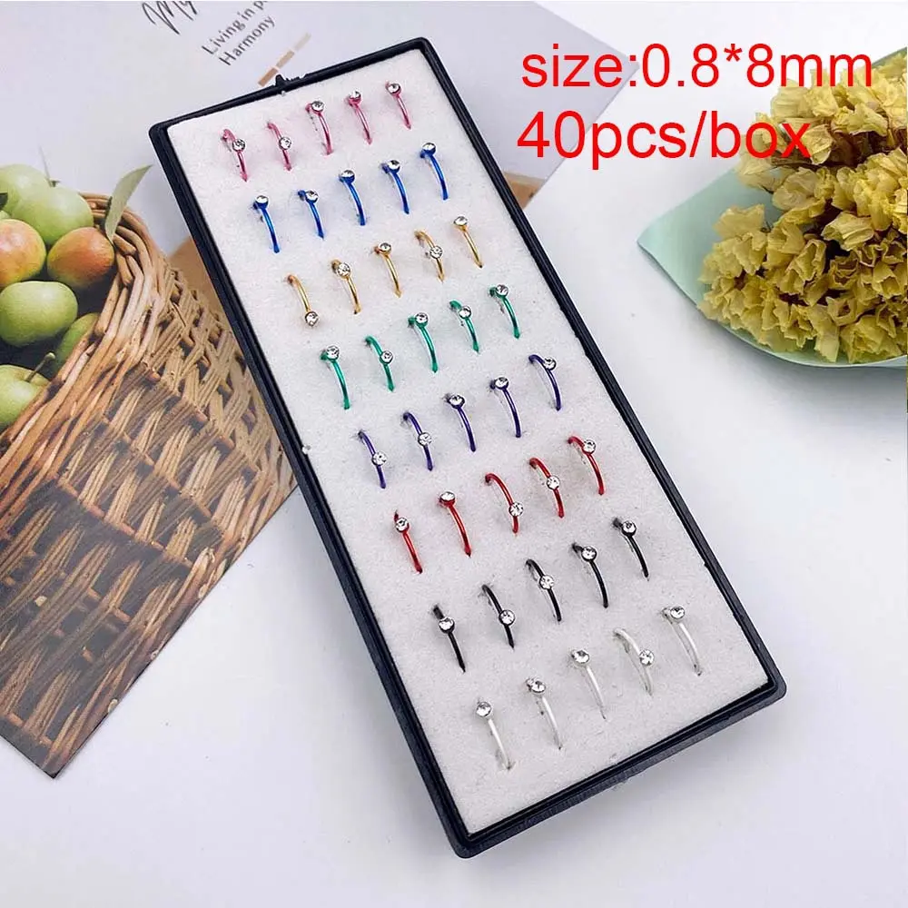 40 pieces/box color ring white diamond n