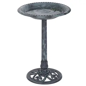LEMY 28-Inch Weather-Resistant Outdoor Bird Bath – Durable Polyresin Garden Decoration for Birds