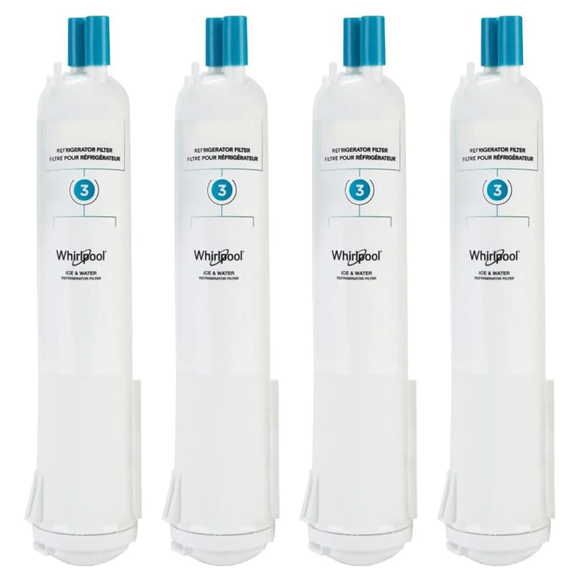 Ice & Water Filter 1 (EDR3RXD1, 4-Pack) for Refrigerators - NSF-Certified Contaminant Reduction, 200-gal Capacity, Direct Filtration, Durable Build, Hassle-Free Swaps, Essential Supply Protection, Ice & Water Filtration Solution, Refrigerator