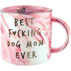 Mom Gifts -   Mom Ever - Funny Christmas  For  Lovers Women - Birthday Gag Gifts for  Puppy   Owners -  Mama Presents, Pitbull Pug -  Marble Mug, 11.5oz Coffee Cup