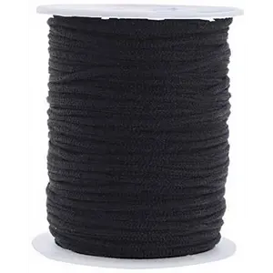 Elastic String for Masks 1/8 Inch Elastic Cord for Mask Ear Loops; 3mm 50 Yards White Round Elastic Band by Mandala Crafts