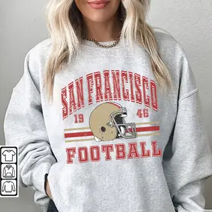 San Francisco Football Sweatshirt, Niners Retro Game Day Fan Gift Sweatshirt
