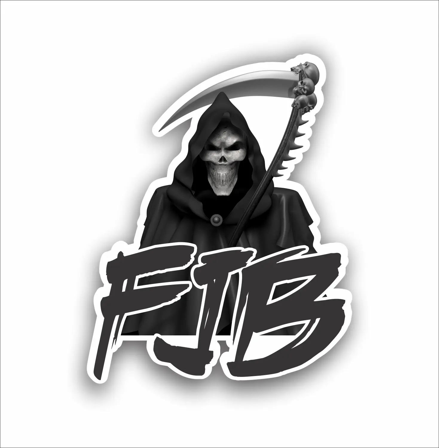FJB Joe Biden United States America Election 2024 Grim Reaper Sticker 7.5" tall