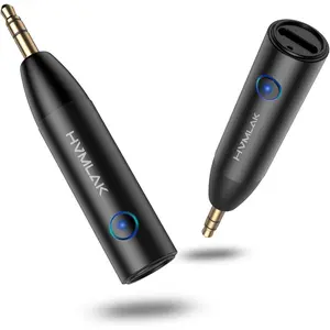 Bluetooth 5.3 Aux Adapter with Enhanced Microphone, 3.5mm Jack For Car,Home Stereo, USB-C Charging, Sturdy Case, 1 Piece
