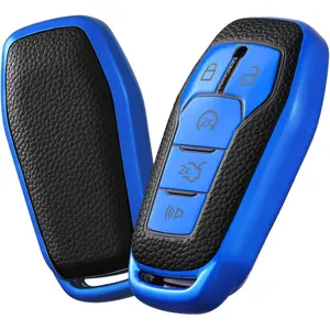 Soft TPU Car Key Fob Case Cover for Ford F150 Explorer 2013-2017 Fion Mtang Edge Lincoln MKZ MKC MKX 5 Buttons Smart Key