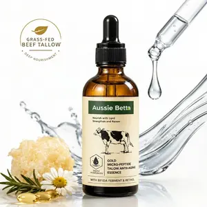 Aussie Betta Beef Tallow Serum | Hydration & Skin Renewal Support for Dry Skin | Firming & Fine Lines Support with Niacinamide, Peptides, Retinol & Grass-Fed Tallow