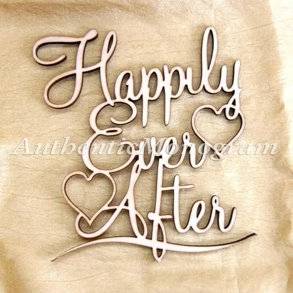 G.DeBrekht 91115P-24 Happily Ever After Painted Wooden Monogram
