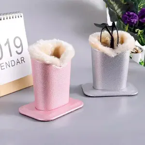 Creative Eyeglasses Holder, 1 Count PU Leather Eyeglasses Storage Rack, Household Glasses Holder for Home Living Room Bedroom Desktop, Office Desk Accessories