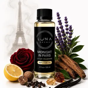 MIDNIGHT IN PARIS 120ML Pure Natural Aroma Oil - Home Fragrance Freshener for Aromatherapy Diffusers, Relaxation, and Home Scenting