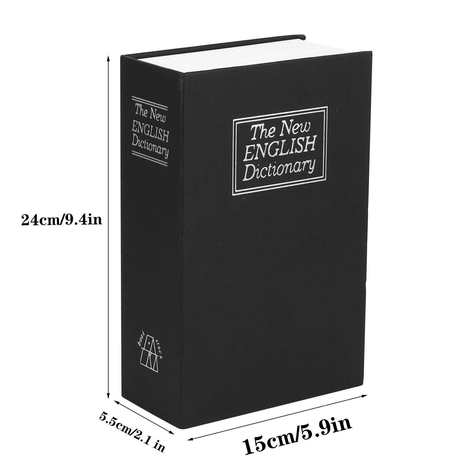 Durable Mechanical Lock & Password Access Book Money Box - Travel Safe for Cash, Documents and Personal Valuables, Sturdy Home Decor Piggy Bank