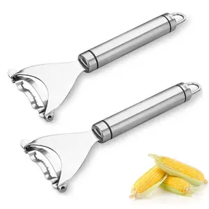Corn Peeler, Corn stripper for corn on the cob remover tool,Stainless steel multifunctional Kitchen Grips Corn planer Cob Cutter kernels, with Hand Protect