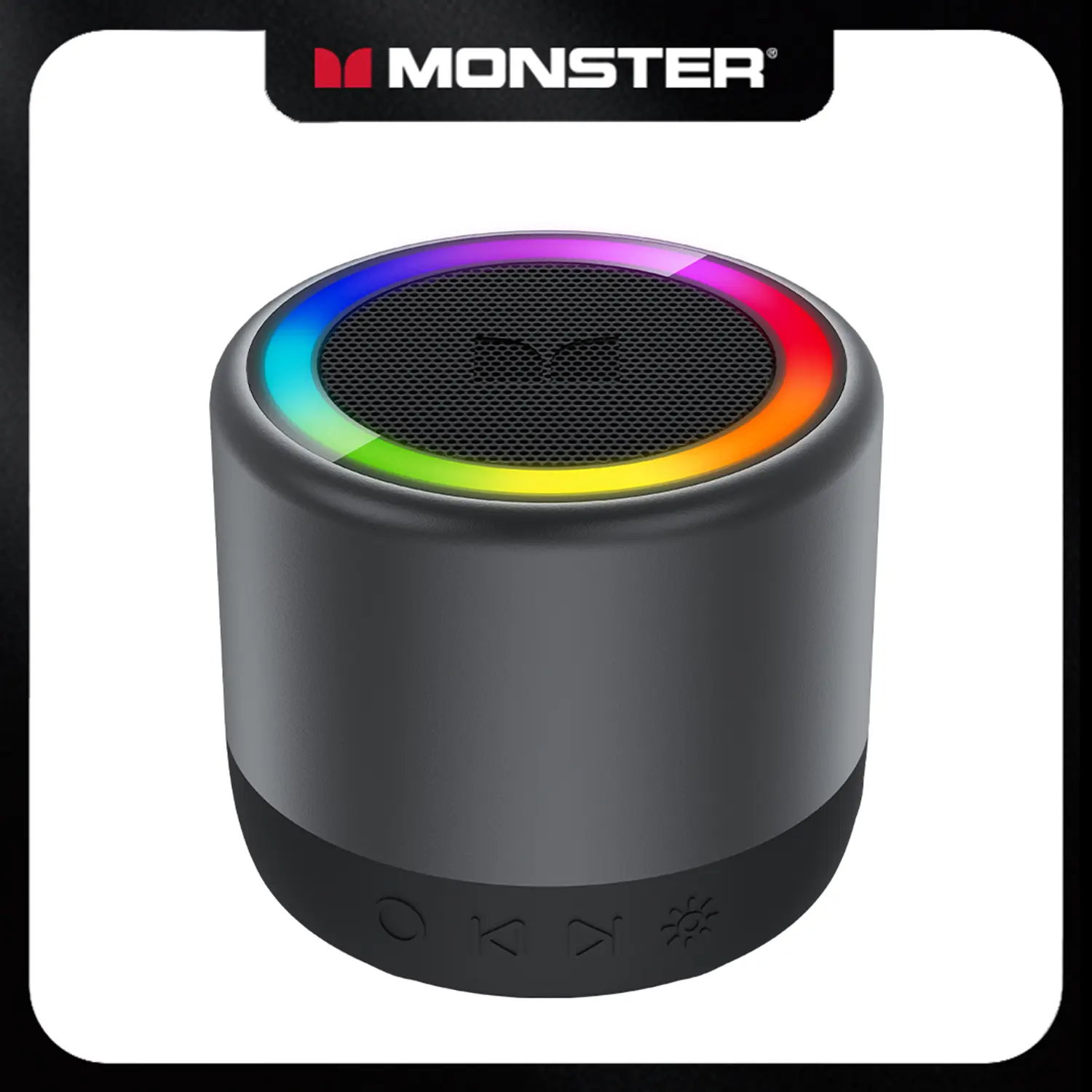 Monster Portable Bluetooth Speaker, 360° Surround Sound, RGB LED Light Show, TWS Stereo Pairing, Bluetooth 6.0, Ultra-Long Battery Life, Compact Mini Speaker for Outdoor, Travel & Party - SummerWins - DealsForYouDays