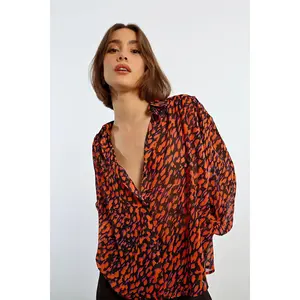 Graphic Voile Blouse