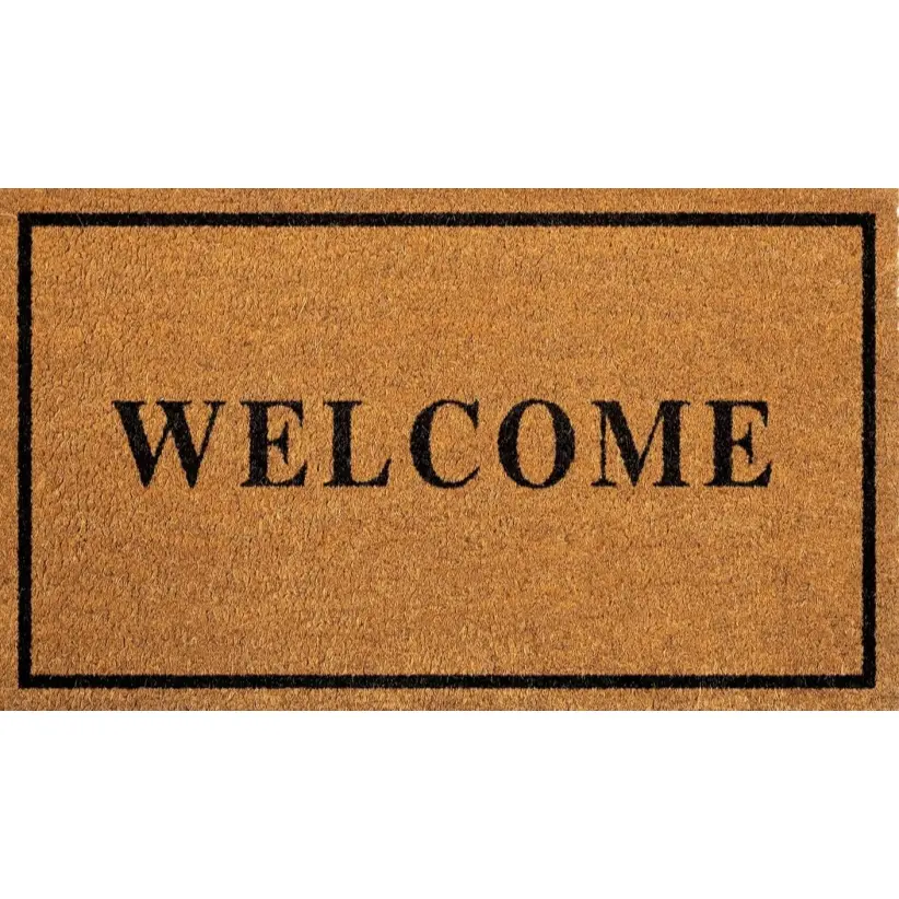 Classic Rectangle Welcome Doormat - Decorative Household Textile for Room Entrances, House Decor Enhancement