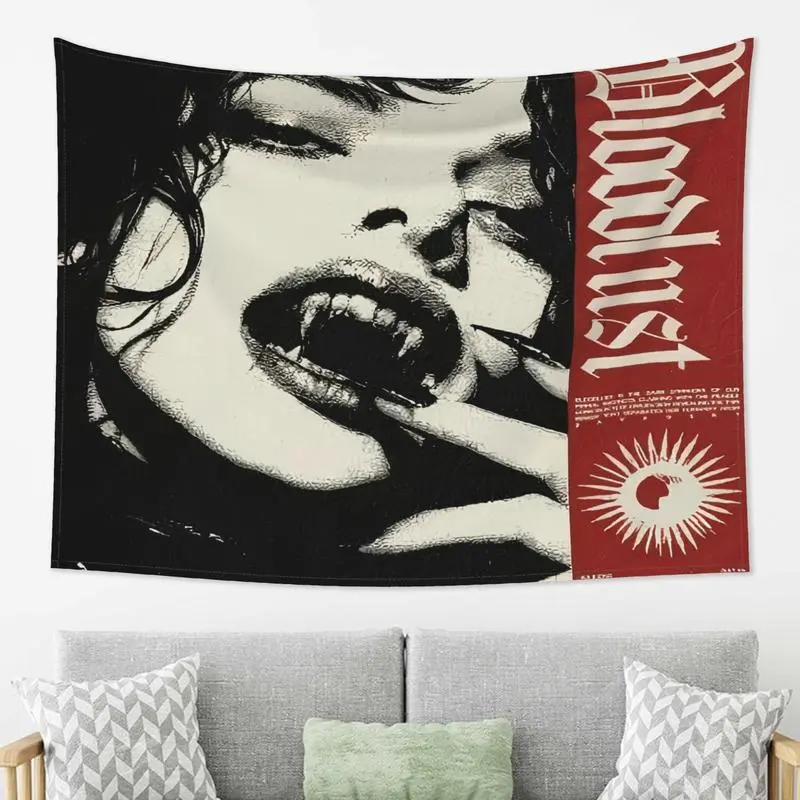 Gothic Vampire Print Modern Tapestry - Home Decor Wall Art, Hanging Room Decoration for Living Room & Bedroom, Ideal Gift, Room Art