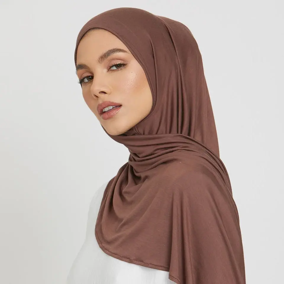 Ethnic Boho Solid Modal Hijab, Soft Lightweight & Oversized Scarf for Women, Casual Wrap for Muslim & Hijabi Fashion, Breathable, Muslim Fashion, 100Cm X 180Cm, Generous Size, Smooth Finish, Soft And Breathable