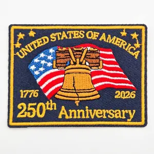 USA 250th Anniversary Embroidered Hat Patch