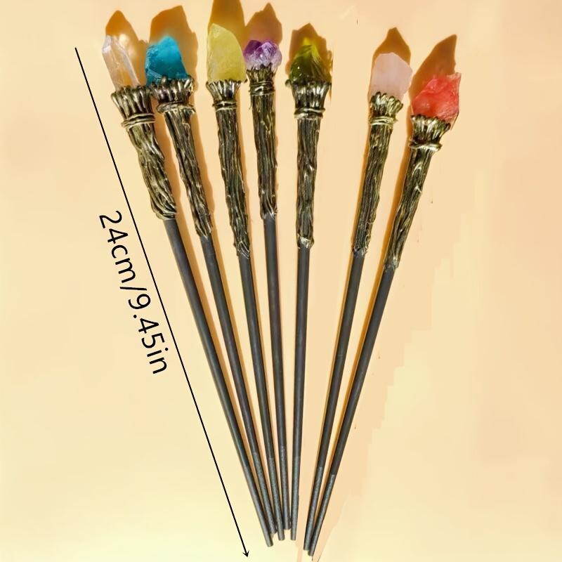 1 crystal magic wand The staff Magic wand, suitable for magic enthusiasts, props for role-playing and party performances, Christmas decoration gifts, home decoration and clothing accessories, craft supplies