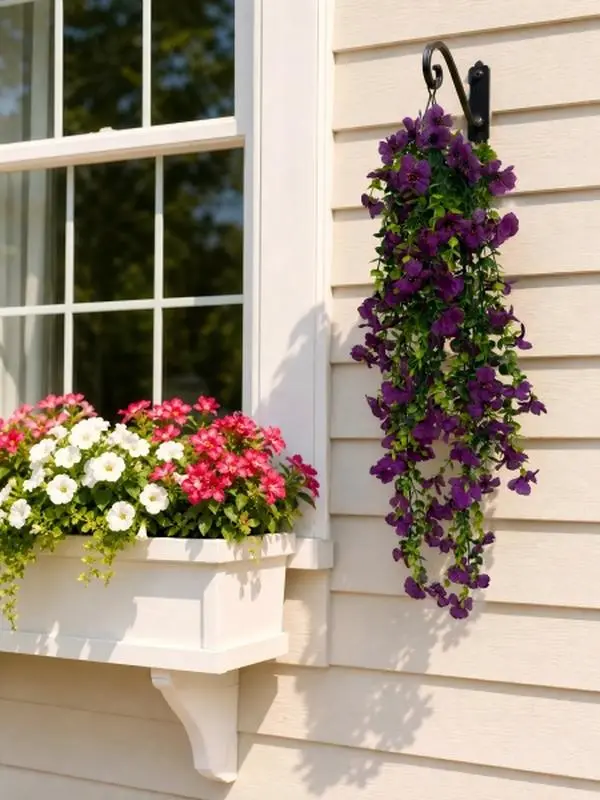 True Violet Butterfly Orchid Wall Hanging Vine Outdoor Window Terrace Hanging Basket for Garden Decoration Home Furniture