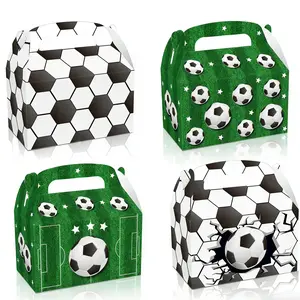 12pcs Football Match 2026 Grass Field Party Candy Gift Cardboard Handheld Box, Perfect for Soccer Fans