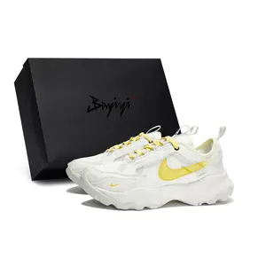 Nike TC 7900 Low-Top Sneakers for Women with Mint and Yellow Colorway, Special Box, Slip-Resistant and Durable Casual Shoes Trending Shoes, House White Official Shoes to Get / Maison Mihara Verifiable, with credentials and supporting global authentication