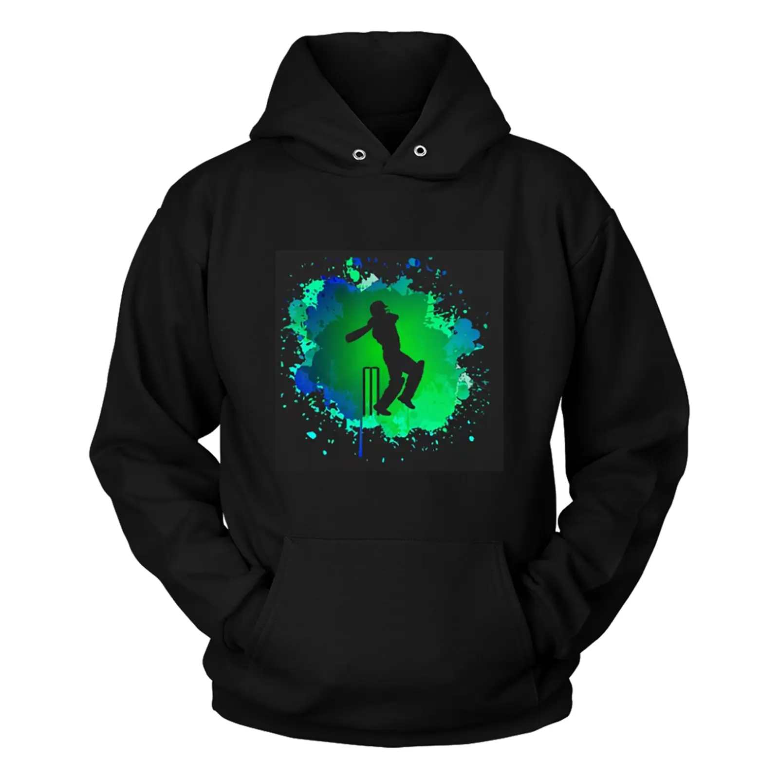 Unisex Hoodie Cricket Batsman For Cricketer Cricket Long Sleeve Shirt Unisex T-shirt Long Sleeve Casual Cotton