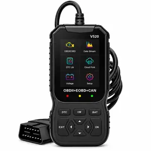 V520 OBD2 Scanner Diagnostic Tool, Engine Fault Code Reader with Live Data, I/M Readiness, Freeze Frame, DTC Lookup, Cloud Print, Battery Voltage, Mode 6/8 and O2 Sensor Test