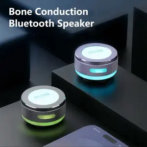 Bone conduction TWS Bluetooth speaker resonance, wireless audio speaker, absorbs different music effects on different objects (cardboard boxes/glass/iron walls, etc.), resonance rail audio wireless speaker