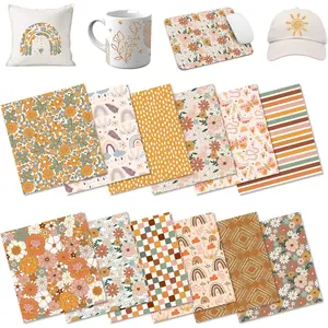 Rainbow Sublimation Transfer Ink Sheets - 12 Sheets 12"x10" Boho Sublimation Transfer Ink Paper for Tumblers T-Shirts Mugs DIY Sublimation Paper Compatible with Cricut and Silhouette Cameo