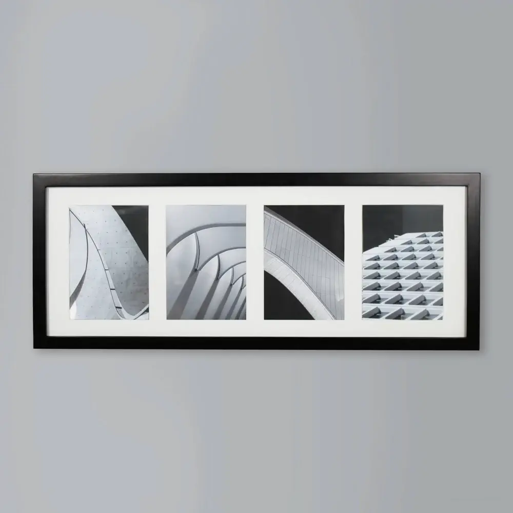 5" x 7" Thin Collage 4 Photos Frame Black - Room Essentials 5" x 7" Thin Collage 4 Photos Frame Black - Room Essentials
