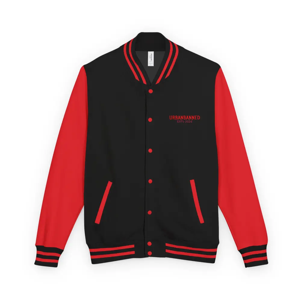 Urbanbanned Heavyweight Graphic Letterman Jacket