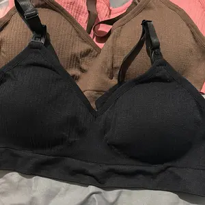 Women's 3-Pack Seamless Wireless Maternity Bralettes - Maternity Supplies, Pregnancy Essential, Adjustable Straps, Extenders, Front Buckles, Polyamide Blend, Comfy for Postpartum Breastfeeding