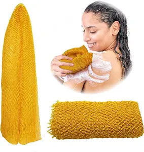 African Net Sponge, Authentic, Exfoliating Body Scrubber, Body Exfoliator, Long Net Sponge, Real, Shower Bath Accessories, Back Foot Scalp Scrub