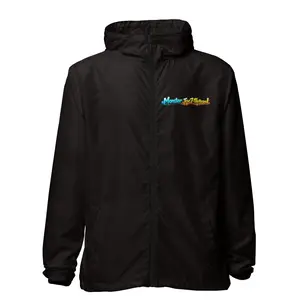 Monster Joe7-TheBrand Unisex Lightweight Zip-Up Windbreaker | Water-Resistant Hooded Jacket for Men & Women