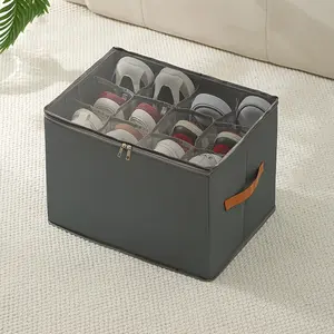 Foldable Oxford Cloth Shoe Box with Lid, Dust-Proof Storage Box for Shoes, Clothes, Accessories, Multi-Purpose Home Organization Solution