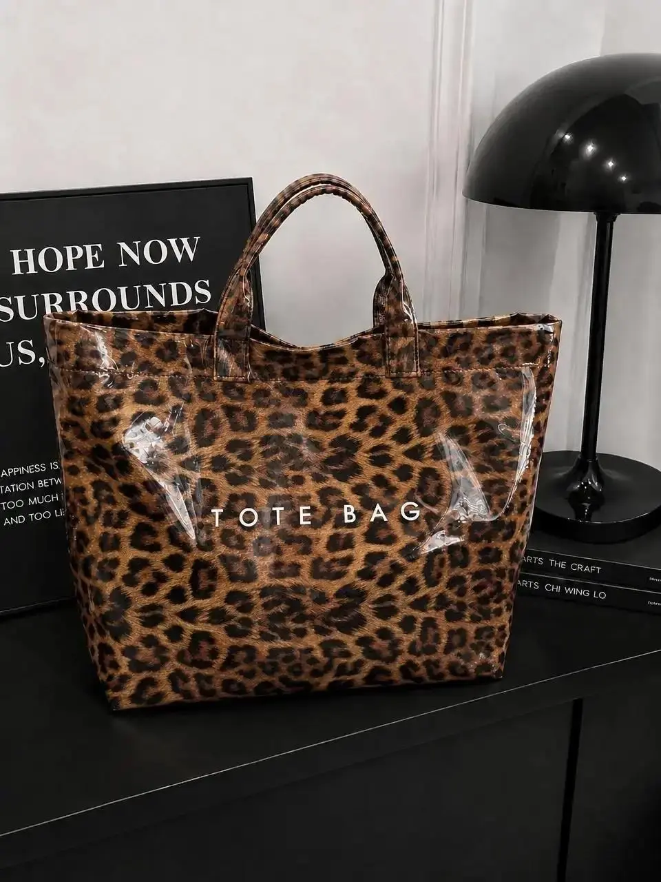 Fashion Leopard Print Tote Bag, Leopard Print Tote, Large Capacity Shoulder Bag for Women, Casual Trendy Versatile High-quality Daily Commuting Bag, Girl Fashionable Shopping Bag, Animal Tote Bag, Casual Handbags, Fashionable Patterned luggage Bag backt