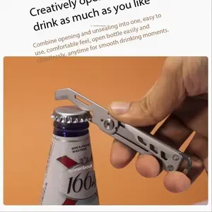 Pocket Cutter Multi-Functional Box Opener Folding Edc Knife Lightweight Portable Bottle Opener Convenient Practical Tool for Daily Use
