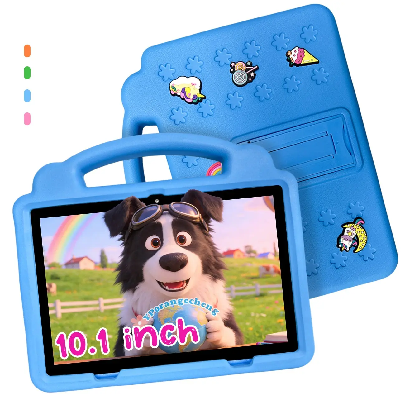 10.1-inch Android 12 Tablet for Kids, 64GB ROM Wi‑Fi Tablet with Parental Control and Multi-Functional Apps, Ideal Festival Gift for Boys and Girls (Pink/Blue/Green/Orange, No Adapter)