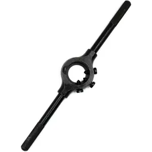1" Round Die Stock Holder Thread Tap Wrench Handle Steel Body with Additional Screws Adjustable Removable Handle for Dies