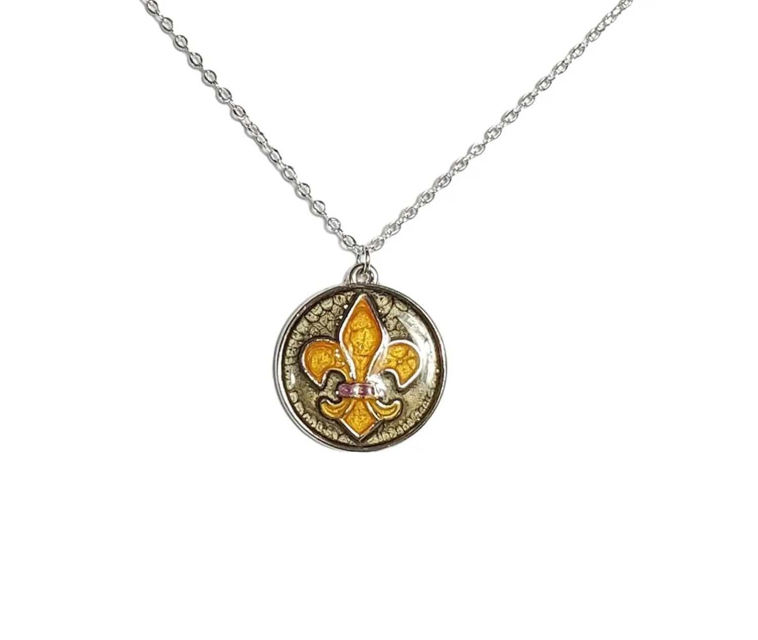 Fleur-de-lis Necklace, Faith Necklace, Wisdom Necklace, Religious Jewelry