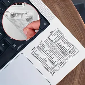 Transparent Keyboard Protector Cover, Pet Keycap Film with Excel Word Windows Shortcut Reference, Office Software Protection, Productivity, Keyboard Accessories, 1 Piece