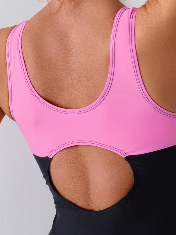 Women's Athletic One Piece Swimsuit with Boyshorts Racerback Sport Bathing Suit