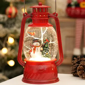 Snow Globe Christmas Decorations Indoor, Snowman Lighted Musical Christmas Snow Globes Lantern with Glitter & 6H Timer, Farmhouse Snowman Globes Christmas Decorations for Home christmas  ornaments