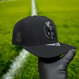 Club América Tri Campeón Black SnapBack Hat Gloss Logo with Yellow Under Visor - Comfortable Relax Fit Polyester Material - Premium Quality Baseball Cap for Fans cute hat black cap Daily Wear