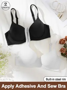 2pcs jellybra seamlessbra lightweight breathable supportivebra smooth fit pressure free daily wear