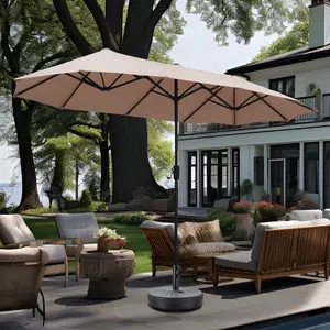 GDY 13ft Large Patio Umbrella, Double-Sided Push Bottom Tilt And Crank outdoor